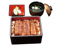 Nami Broiled Eel on rice with sauce in Lacquered Box